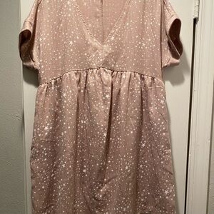 Entro Pink & White Stars Dress Perfect for Chic Outings Size M